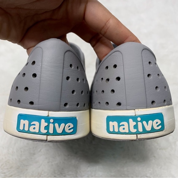 Native Jefferson Men's Gray White Slip On Rubber Slip On Shoes Size 7 - Picture 10 of 15